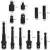 FOROREH 12Pcs Extension Socket Adapter Set, Impact Socket Adapter Set,