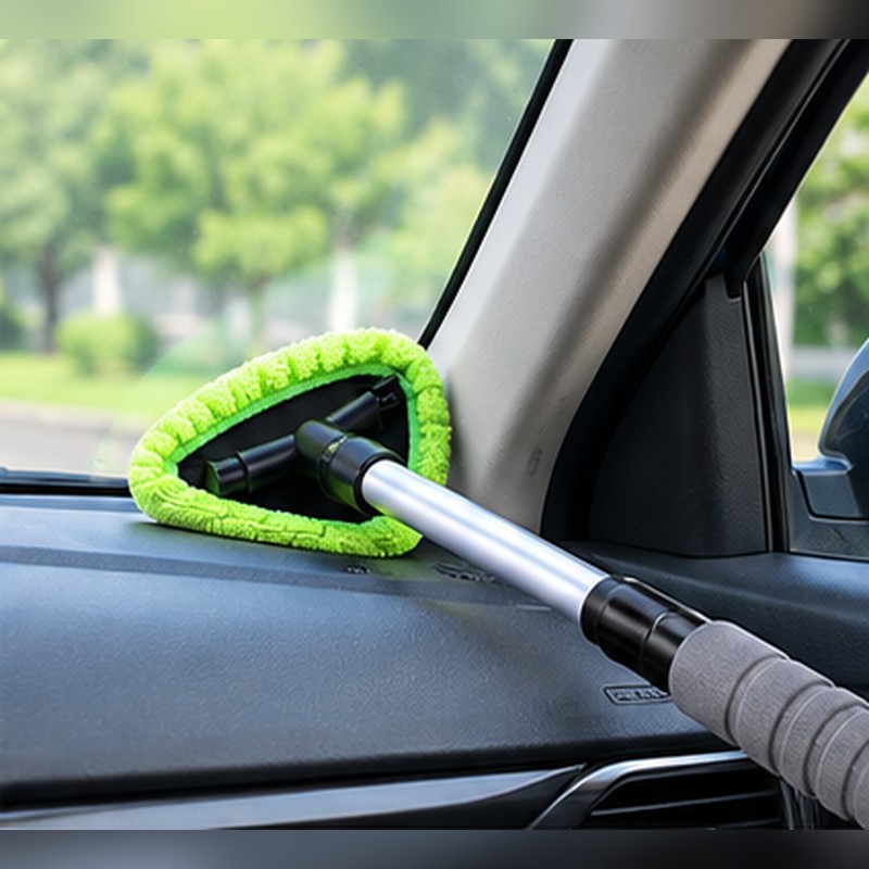 Telescopic Car Windshield Cleaning Brush Set – Extendable Microfiber Glass