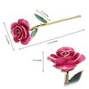 Beautiful Elegant Everlasting Gold Plated Rose Flower Valentine's Gift Red