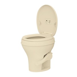 SEAFLO SEAFLO RV Toilet - Standard Height, Gravity Flush, Foot Pedal, Soft Close Lid (Bone Color)