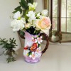 Minigift Ceramic Pitcher with Handle, 3D Hand-Painted Red Bird and