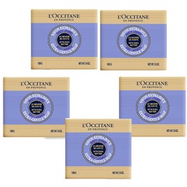 L'Occitane Shea Butter Lavender 100g Set of 5 Moisturizing Solid Soap Natural Ingredients Cleansing / 록시땅 L Occitane 시어버터 라벤더 100g 5개세트 보습 고체비누 천연성분 세정