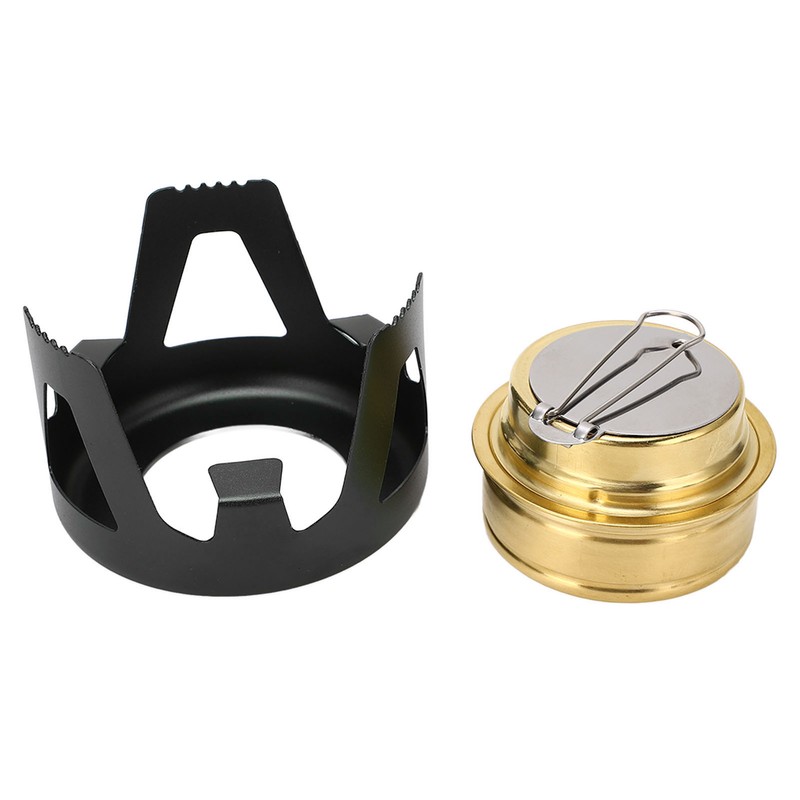Mini Alcohol Stove Brass Aluminum Alloy Safe Windproof Portable Widely