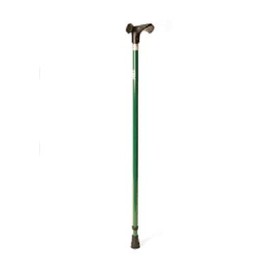 Walking Cane Adjustable Aluminum Ergonomic Left Handed Palm Grip Cane (Green)