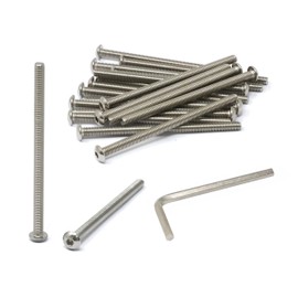 iexcell 20 Pcs M5 x 85mm Thread Pitch 0.8 mm Stainless Steel 304 Hex Socket Button Head Cap Screws Bolts Kit