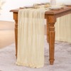 MLMW Beige Table Runner Cheesecloth Easter Spring Cheese Cloth Runner