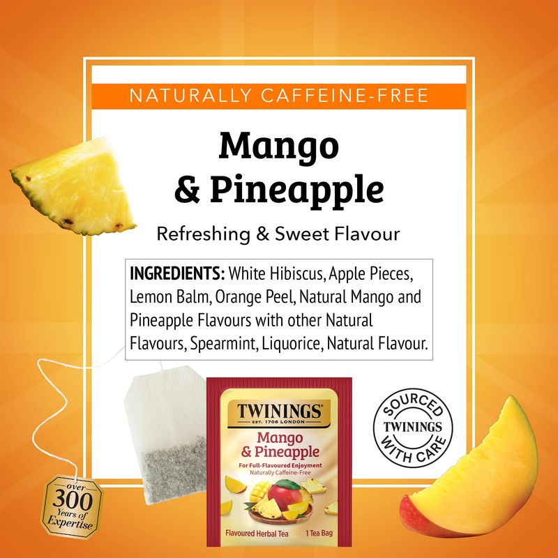 Twinings Twinings NEW Mango & Pineapple Herbal Tea Individually Wrapped