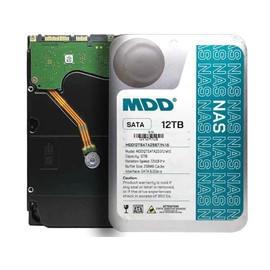 MDD (MDD12TSATA25672NAS) 12TB 7200RPM 256MB Cache SATA 6.0Gb/s 3.5inch Internal NAS Hard Drive - 5 Years Warranty (Renewed)