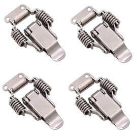 Pack of 4 Stainless Steel Lever Lock Cap Lock Box Lock Lever Lock Heavy Duty Hand Tool Quick Release Metal Holding Capacity Door Bolt for Box, Drawer, Cabinet
