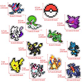 GTOTd Cute Cartoon Fridge Magnet（12 Packs) Gifts Merch Cartoon Game Decoartions Bumper Decal Metal Flexible Reuseable Magnetic Decor Teens