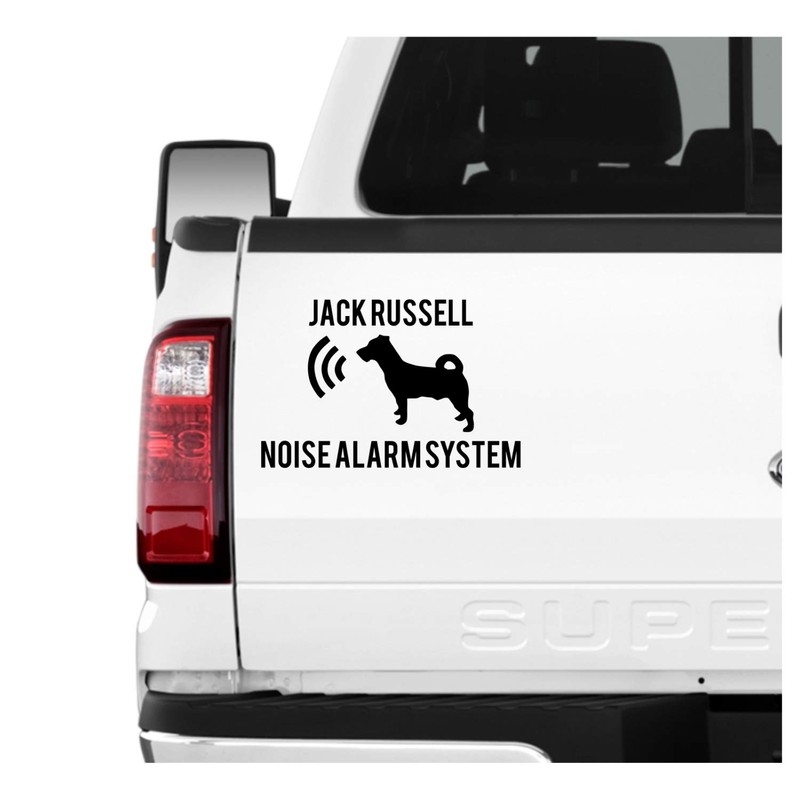 siviwonder Jack Russell Noise Alarm System Car Sticker Dog Foil
