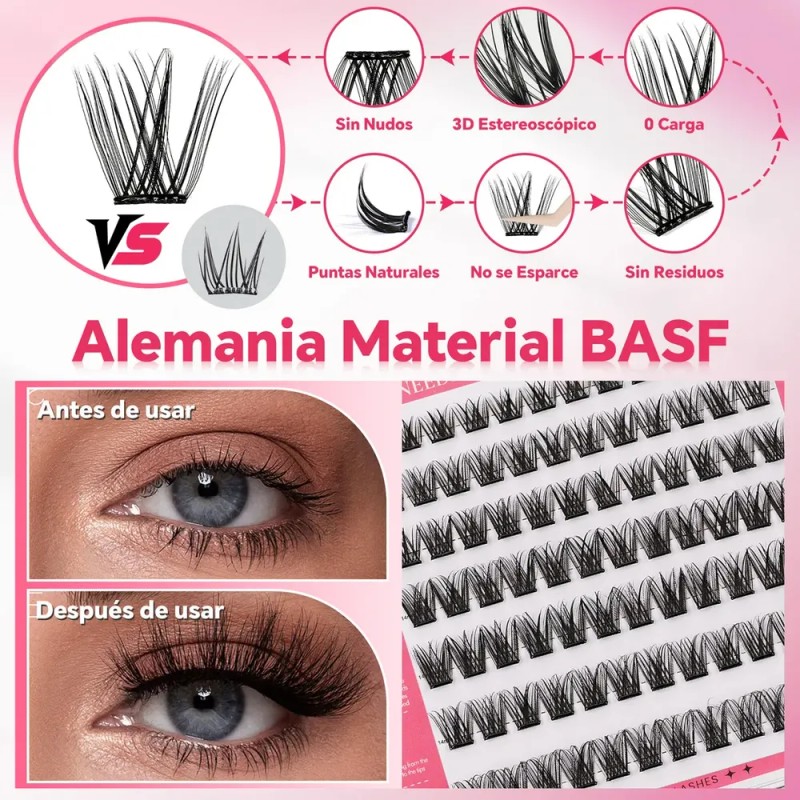 Gorgeous Olivia 88 Pestañas Postizas Kit Completo Rosa Chicle Black