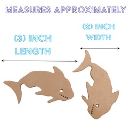 Mandarin Bird Toys by M&M 5045 Pk6 Chewy Sharks - Vegetable Tanned Leather Chewable Bird Foot Toys, Lightweight, Easy to Chew