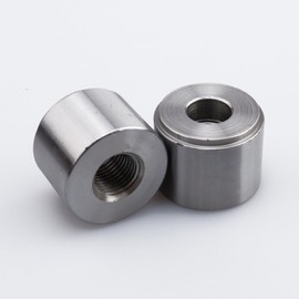 AC PERFORMANCE Steel Female 1/8 NPT Weld On Bung, 1/8" Weldable Fuel Tank Fitting, Natural, Pack of 2