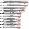 Bestgle Mini Tap Drill Set, 10 Piece Set, Chamfering Tap,