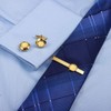 2 inch Tie Clips and Cufflinks Sets for Men A-Z