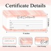 Blank Gift Certificate for Business, 25 Rose Gold Gift Certificate
