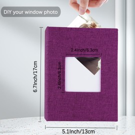 Miaikoe Photo Album 4 x 6 inch, 50 Pockets, 2-pack Slip-in Top Loading Linen Mini Album, Book Holds 100 Vertical 4 x 6 inch, for Family, Wedding, Baby, Khaki