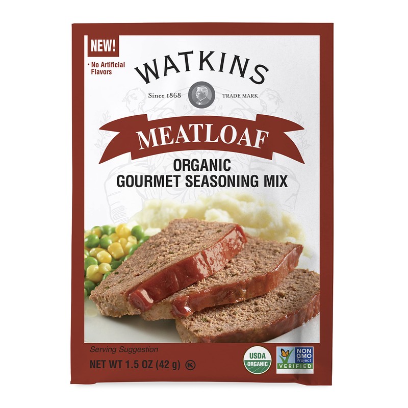 Watkins Organic Gourmet Seasoning Mix, Meatloaf, 1.5 Oz. Pouch, 1