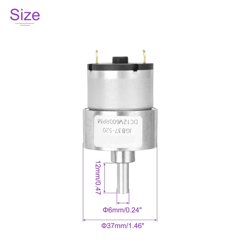 DMiotech Micro DC 12V 600RPM Deceleration Gear Motor with Support