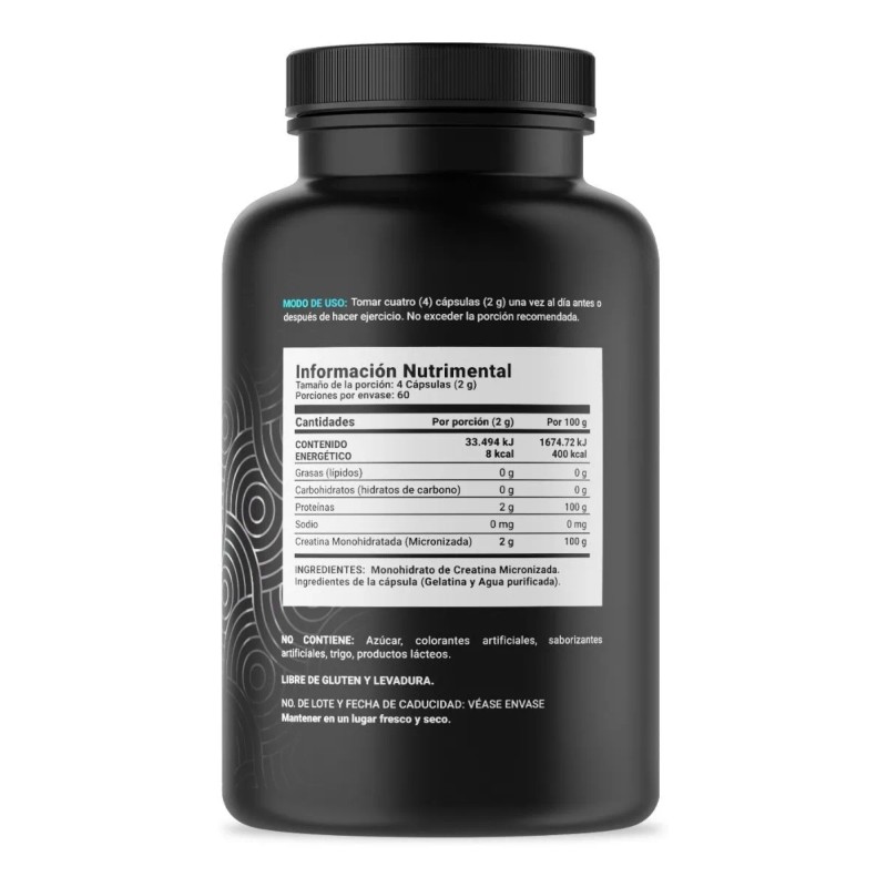 Creatina Monohidratada B-Life | 240 Cápsulas | Energía, Fuerza y