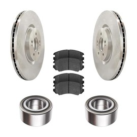 Autoshack Front Brake Kit Replacement for Hyundai Tucson 2005-2010 Sonata Kia Optima Magentis 2005-2010 Sportage Disc Brake Rotors Ceramic Brakes Pads with Wheel Bearings 11.0" (280.0 mm) BRK010525961