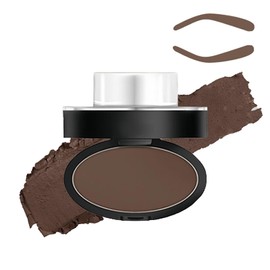 Eyebrow Stamp Seal Perfect Brows Kit, Long-Lasting Waterproof Eye Brow Powder for Natural Looking 1 Second, Eyebrow Stencil Ideal for Beginners (Dark Brown)