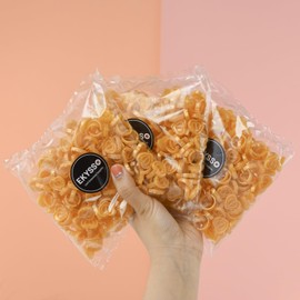 EKYSSO 300PCS Glue Rings for Lash Extension Supplies, Lash Glue Ring for Eyelash Extension, Lash Glue Holder, Blossom Lash Fan Making Glue Cups, Volume Fanning Cup for Eyelash Supplies