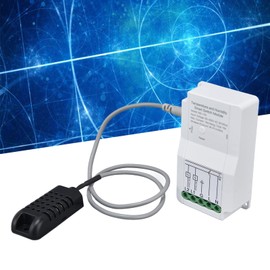 WiFi Temp Humidity Switch Module, Smart Thermostat Controller 50cm Cable with Probe for Greenhouse Indoor