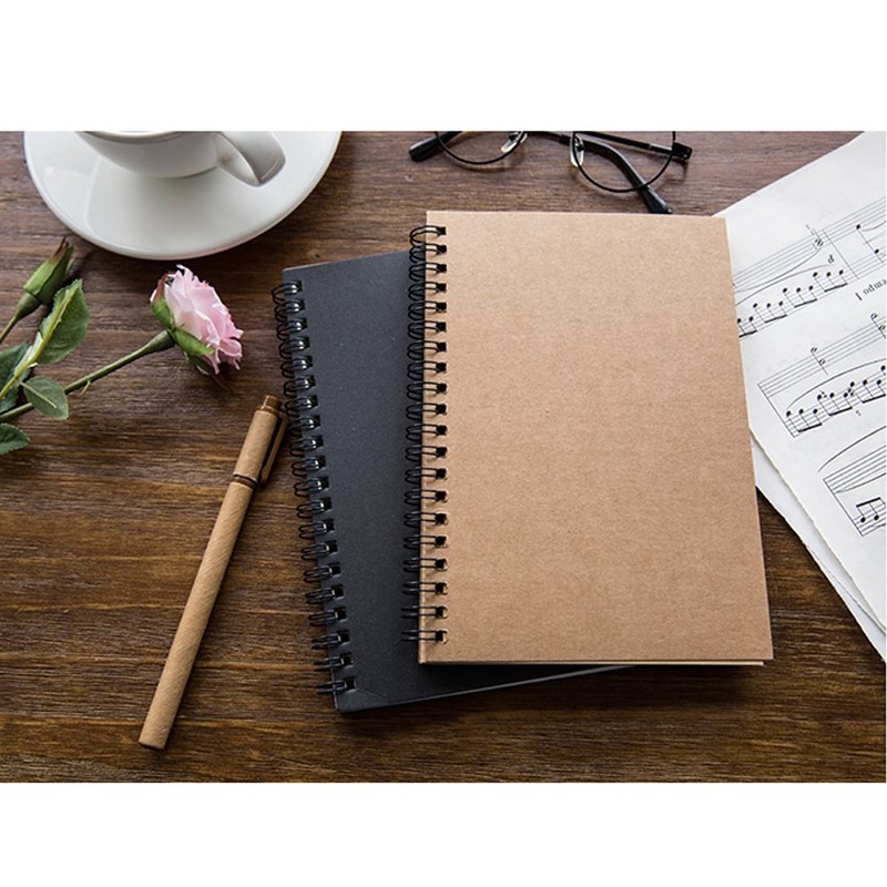 DSTELIN Soft Cover Spiral Notebook Journal 2-Pack, Blank Sketch Book