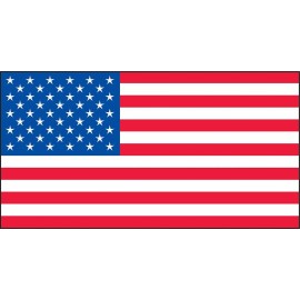 Accuform LHTL671 Reflective Adhesive Flag Helmet Sticker, American Flag 5 pack