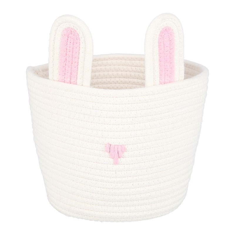 Storage Basket Rugged Lovely Small Bunny Attractive Decorative Home Furnishing