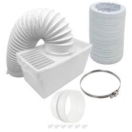 SPARES2GO Condenser Vent Box & Extra Long Hose Kit Compatible with Candy Tumble Dryers (with Connection Ring)