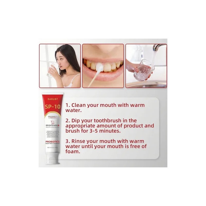 Pasta Dental Blanqueadora Sp-10 Con Probióticos 140g