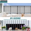 TANG 3' x 21' Gray White Stripe Balcony Privacy Screen