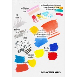 Pink Pig A4 Portrait Sketchbook | White Cartridge, 35 Leaves | Economy Black