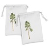 Ambesonne Tree Fabric Pouch Set of 2, Aquarelle Sketch of