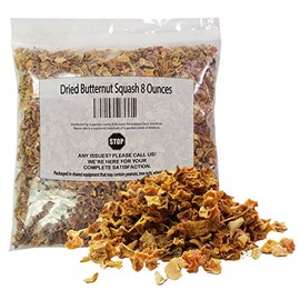 Dried Butternut Squash 8 Ounces Bulk-Heat Sealed in a Poly Bag-Dehydrated Butternut Squash-Butternut Pumpkin or Gramma