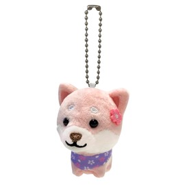 LamPlanning (Tabi Mame Series-1) Traveling Mameshiba Key Chain Mascot, Ball Chain, Back Charm, Cute, Fluffy, Dog, Shiba Inu, Mameshiba, Healing, Braun