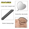 Miuffue Lovely Lash Mirror, Heart Shaped Detachable Stainless Steel Eyelash