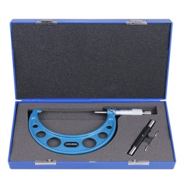 Accusize Industrial Tools 4-5" 0.0001"/0.01mm Resolution, Ultra-Precision Carbide Tipped M-Type Outside Micrometer EG00-0005