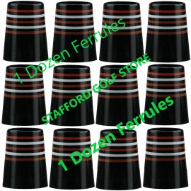 The GolfWorks 12Pcs Premium 10R MC Designer iron Golf Club Ferrules Fits Both .370"/.355" Tip - RED / WHITE