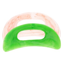 Baluue 2pcs Scimitar Guasha Board Muscle Tool Body Gua Sha Massage Tools Portable Massage Scraper for Men Women