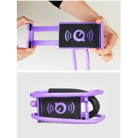 Chapter Seven Universal Smart Mobile Phone Stand,Hanging on Neck Cell Phone Mount Holder, Flexible Lazy Bracket DIY Free Rotating for Multiple Functions (Black) (Purple)
