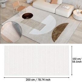 Anti Slip Rug Underlay 150X200CM Rubber Non Slip Matting Rug Underlay Antislippery Mat Underlay Non Slip Carpet Rug Gripper Pad Multipurpose for Drawers Shelves Tray Carpet, Used on Hard Smooth Floors