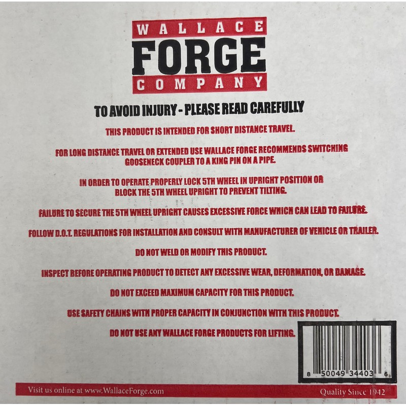 Wallace Forge Kingpin to Gooseneck Ball Adapter - Made in