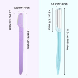 14 Pieces Eyebrow Razor Trimmer Eyebrow Shaper Trimmer Shaver Facial Hair Remover Tool for Eyebrow Grooming Shaping Trimming, 2 Style