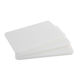 Plastic Bar Cutting Board for Restaurants, 3 Pack - 10 x 6 Inch, White