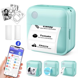 Doobuli Label Maker Machine with Tape - Thermal Label Printer Bluetooth Label Maker Machine, Mini Printer Sticker Maker for Home, Kitchen, School, Office Organization (Blue)