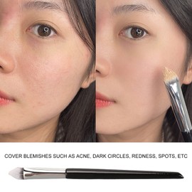 Brocha Para Corrector, Brocha Para Corrector Ojos, Brocha para Corrector Debajo de los Ojos, Brocha para Resaltar Cosméticos Pelo Suave para acné, ojeras, enrojecimiento, manchas